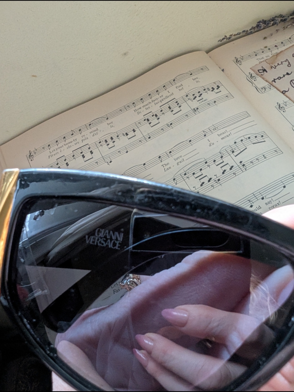 Vintage 90s Versace Black Sunglasses with Gold Accents - Picture 12 of 14